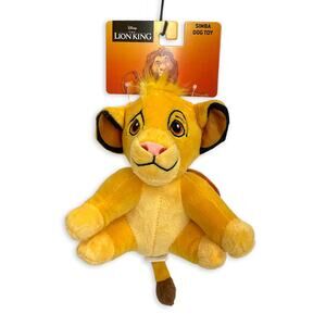 Disney The Lion King Simba Plush Dog Toy New $15 Squeaker Crinkle 6” Lion Cub